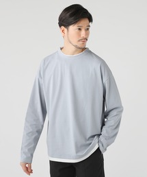 ルーズベーシック フェイクレイヤード長袖Tシャツ
