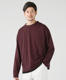 ルーズベーシック フェイクレイヤード長袖Tシャツ