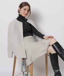 アプワイザーリッシェ　ラメニットコクーンショートジャケット　ピンク　サイズ2（M Apuweiser-riche（アプワイザーリッシェ）の「ラメニット