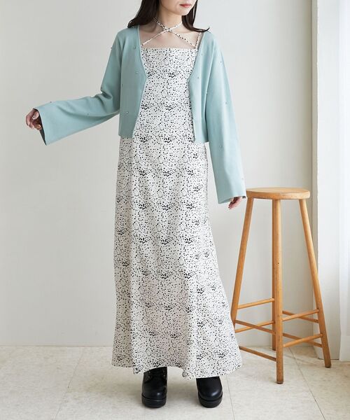 MAJESTIC LEGON(マジェスティックレゴン)の「リボンブローチセットビジューカーデ(カーディガン/ボレロ・レディース・ブラック/グレー/ピンク/ライトグリーン/アイボリー・MEDIUM)」の21枚目の写真