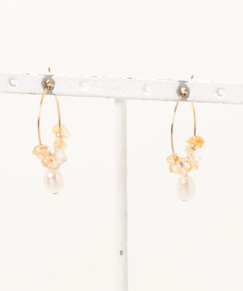 tone(トーン)の「【SPICY COLORS】天然石と淡水パールのミニフープピアス【16kgp】(ピアス(両耳用)・レディース・ターコイズブルー/ローズ系/その他7/その他6/その他4/その他5/その他2/その他1/その他3・FREE)」の18枚目の写真