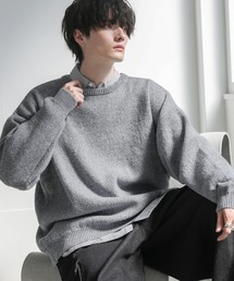 モヘアライクメランジシャギーニット