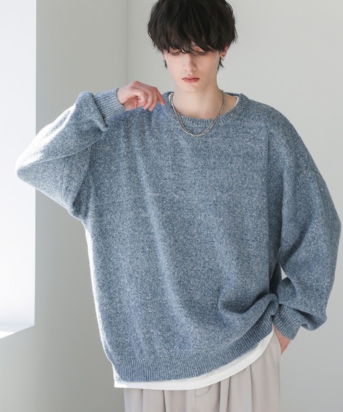 ASTRONOMY(アストロノミー)の「モヘアライクメランジシャギーニット(ニット/セーター・メンズ・ブラウン系/ブラック系/ベージュ系/イエロー系/グレー系/ブルー系/ブルー系2・L/S/M/XL)」の5枚目の写真