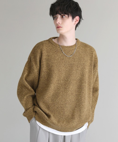 ASTRONOMY(アストロノミー)の「モヘアライクメランジシャギーニット(ニット/セーター・メンズ・ブラウン系/ブラック系/ベージュ系/イエロー系/グレー系/ブルー系/ブルー系2・L/S/M/XL)」の8枚目の写真