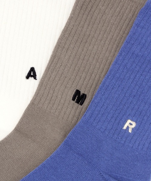 LAKOLE(ラコレ)の「イニシャル刺繍ソックス / 970303(ソックス/靴下・レディース・サンドグレー/ブラック/オフホワイト/ブルー・FREE)」の9枚目の写真