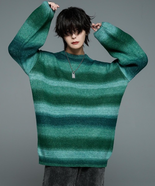 ADRER（アドラー）の「【23AW】ADRER Premium Fuwamochi Knit / ADRER 極上フワモチニット（ニット/セーター・メンズ・ダークブラウン/ブラック/ベージュ/ライトパープル/ホワイト/ワインレッド/グレー/ミント/ブルー系その他/ブラック系その他/グリーン系その他/オレンジ系その他/レッド系その他/パープル/レッド/モカ/レオパード/ブラウン系その他/ベージュ系その他・MEDIUM/LARGE/SMALL/X-SMALL）」の22枚目の写真