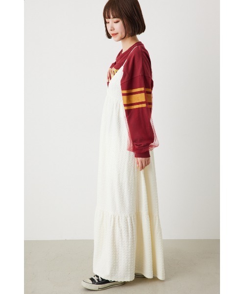 RODEO CROWNS WIDE BOWL(ロデオクラウンズワイドボウル)の「膨れジャガードキャミワンピース(ワンピース・レディース・ブラック/ライトイエロー/アイボリー・FREE)」の12枚目の写真