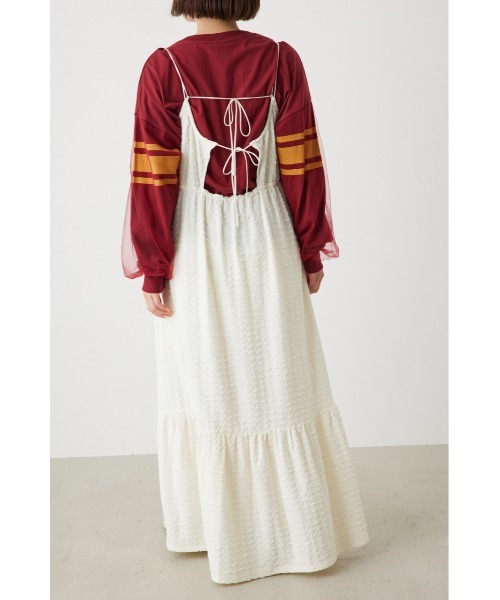 RODEO CROWNS WIDE BOWL(ロデオクラウンズワイドボウル)の「膨れジャガードキャミワンピース(ワンピース・レディース・ブラック/ライトイエロー/アイボリー・FREE)」の13枚目の写真