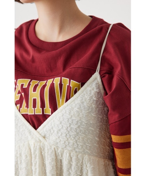 RODEO CROWNS WIDE BOWL(ロデオクラウンズワイドボウル)の「膨れジャガードキャミワンピース(ワンピース・レディース・ブラック/ライトイエロー/アイボリー・FREE)」の15枚目の写真