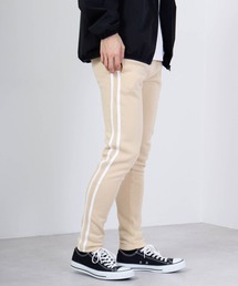 2line brushed lining skinny pants / 2ライン裏起毛スキニーパンツ unisex