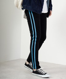 2line brushed lining skinny pants / 2ライン裏起毛スキニーパンツ unisex