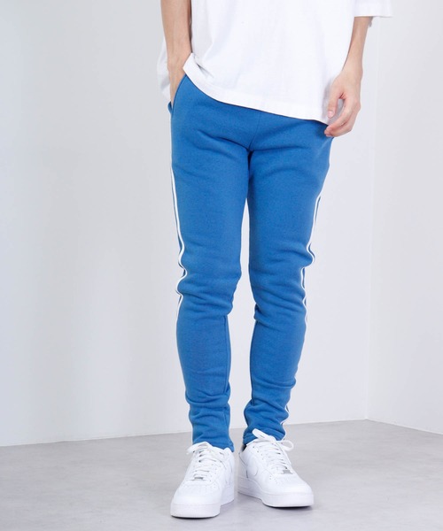 FUNALIVE（ファンアライブ）の「2line brushed lining skinny pants / 2ライン裏起毛スキニーパンツ unisex（その他パンツ・メンズ・ベージュ/杢グレー/ブラック×ベージュ/ブラック×ホワイト/オレンジ/ブラック×ブルー/ブラック系/サックスブルー・L/XL/M）」の11枚目の写真