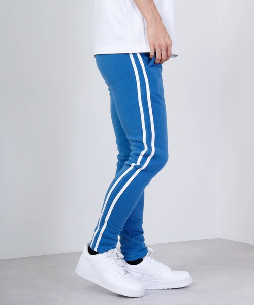 FUNALIVE（ファンアライブ）の「2line brushed lining skinny pants / 2ライン裏起毛スキニーパンツ unisex（その他パンツ・メンズ・ベージュ/杢グレー/ブラック×ベージュ/ブラック×ホワイト/オレンジ/ブラック×ブルー/ブラック系/サックスブルー・L/XL/M）」の13枚目の写真