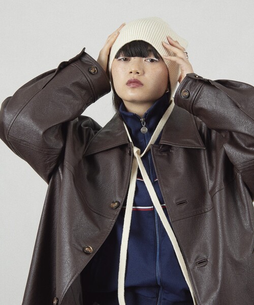 Firsthand（ファーストハンド）の「Firsthand/ファーストハンド リボンニットキャップ / ニット帽/リボンニットキャップ / ニット帽（ニットキャップ/ビーニー・レディース・オフホワイト/ベージュ/ブラック・ONE SIZE）」の5枚目の写真