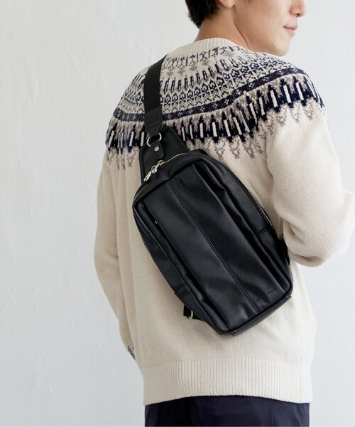 ikka（イッカ）の「GPレザータッチボディバッグ（ボディバッグ/ウエストポーチ・メンズ・ブラック/ダークブラウン/ネイビー・FREE）」の20枚目の写真