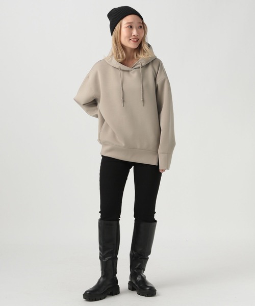 BAYFLOW（ベイフロー）の「【小さめサイズ】ダンボールパーカー（パーカー・レディース・オフホワイト/ブルー/モカ/チャコール・SMALL/MEDIUM）」の17枚目の写真