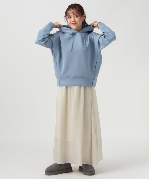 BAYFLOW（ベイフロー）の「【小さめサイズ】ダンボールパーカー（パーカー・レディース・オフホワイト/ブルー/モカ/チャコール・SMALL/MEDIUM）」の22枚目の写真