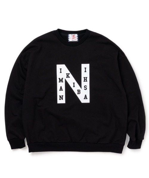SON OF THE CHEESE（サノバチーズ）の「【SON OF THE CHEESE（サノバチーズ）】“NAMIKIBASHI” Crew Neck Sweat（スウェット・メンズ・ブラック/ホワイト・X-LARGE/MEDIUM/LARGE）」の5枚目の写真