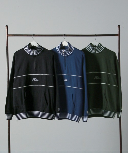 FILA(フィラ)の「【FILA】リブラインハーフ ZIP プルオーバー(スウェット・メンズ・ブラック/ブルー/カーキ・M/L/LL)」の13枚目の写真