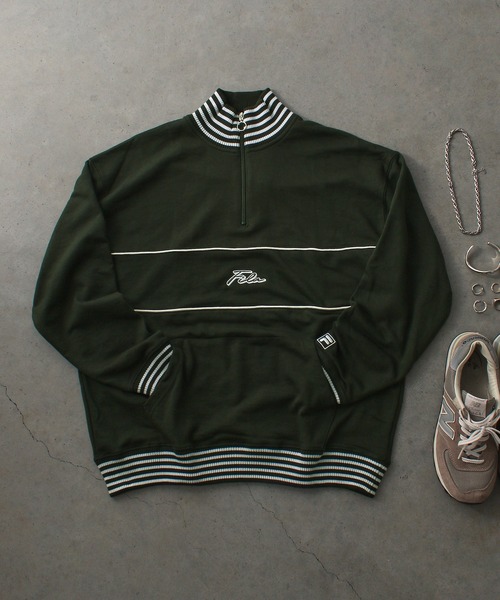 FILA(フィラ)の「【FILA】リブラインハーフ ZIP プルオーバー(スウェット・メンズ・ブラック/ブルー/カーキ・M/L/LL)」の11枚目の写真