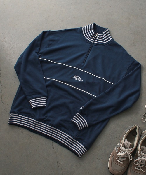 FILA(フィラ)の「【FILA】リブラインハーフ ZIP プルオーバー(スウェット・メンズ・ブラック/ブルー/カーキ・M/L/LL)」の12枚目の写真