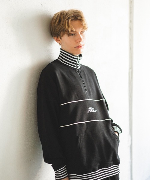 FILA(フィラ)の「【FILA】リブラインハーフ ZIP プルオーバー(スウェット・メンズ・ブラック/ブルー/カーキ・M/L/LL)」の14枚目の写真