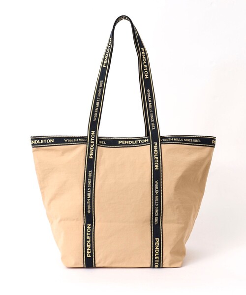 PENDLETON（ペンドルトン）の「【PENDLETON/ ペンドルトン】LOGOTAPE TOTE 233030（トートバッグ・メンズ・ブラック/ベージュ・FREE）」の7枚目の写真