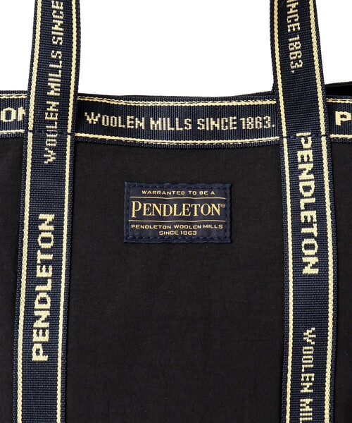 PENDLETON（ペンドルトン）の「【PENDLETON/ ペンドルトン】LOGOTAPE TOTE 233030（トートバッグ・メンズ・ブラック/ベージュ・FREE）」の15枚目の写真