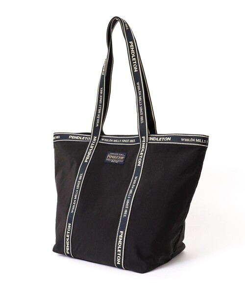 PENDLETON（ペンドルトン）の「【PENDLETON/ ペンドルトン】LOGOTAPE TOTE 233030（トートバッグ・メンズ・ブラック/ベージュ・FREE）」の16枚目の写真
