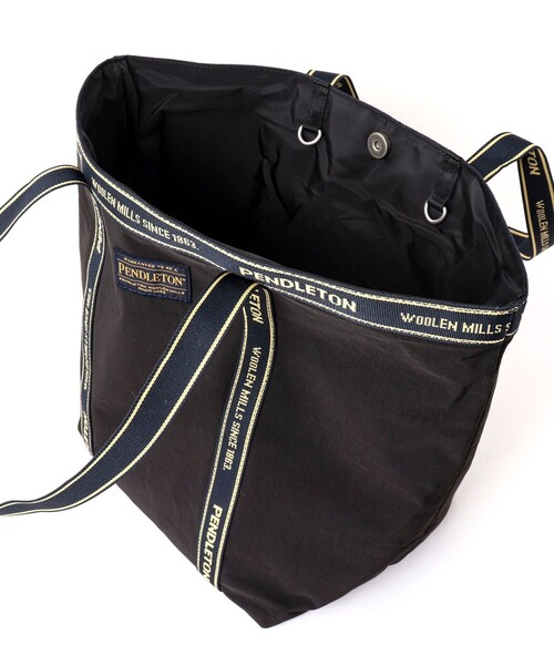 PENDLETON（ペンドルトン）の「【PENDLETON/ ペンドルトン】LOGOTAPE TOTE 233030（トートバッグ・メンズ・ブラック/ベージュ・FREE）」の21枚目の写真