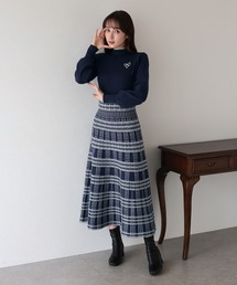 ワンピース(ブルー・ネイビー/青色系・チェック柄 ワンピース(ブルー・ネイビー/青色系・チェック柄