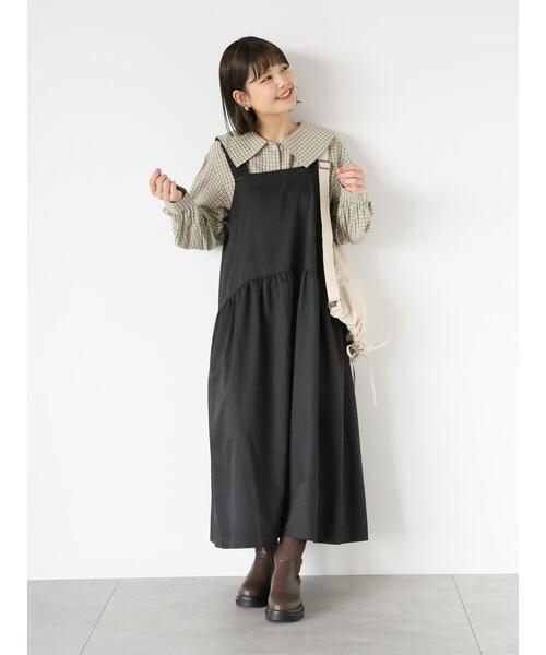 ehka sopo(エヘカソポ)の「チェックフラットカラーブラウス(シャツ/ブラウス・レディース・グレー/グリーン・F)」の10枚目の写真