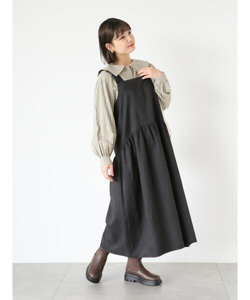 ehka sopo(エヘカソポ)の「チェックフラットカラーブラウス(シャツ/ブラウス・レディース・グレー/グリーン・F)」の11枚目の写真