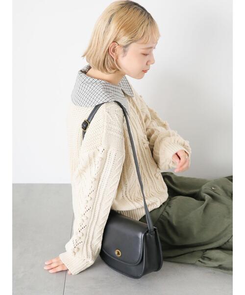 ehka sopo(エヘカソポ)の「チェックフラットカラーブラウス(シャツ/ブラウス・レディース・グレー/グリーン・F)」の16枚目の写真