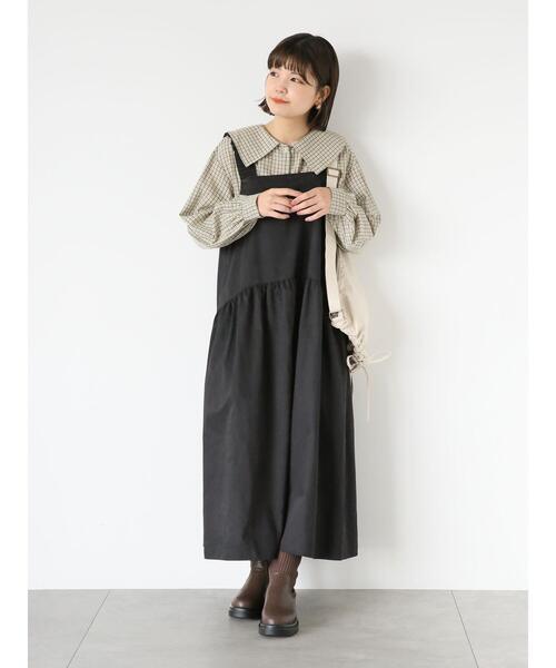 ehka sopo(エヘカソポ)の「チェックフラットカラーブラウス(シャツ/ブラウス・レディース・グレー/グリーン・F)」の22枚目の写真