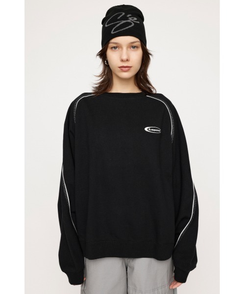 SLY（スライ）の「PIPING STITCH RAGLAN SW パイピング ステッチ ラグラン スウェット（スウェット・レディース・ターコイズブルー/杢グレー/ブラック・FREE）」の6枚目の写真