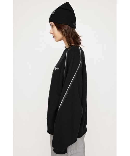 SLY（スライ）の「PIPING STITCH RAGLAN SW パイピング ステッチ ラグラン スウェット（スウェット・レディース・ターコイズブルー/杢グレー/ブラック・FREE）」の7枚目の写真