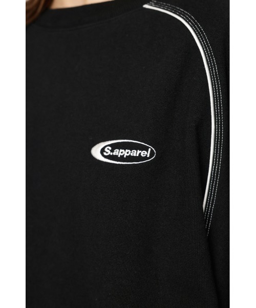 SLY（スライ）の「PIPING STITCH RAGLAN SW パイピング ステッチ ラグラン スウェット（スウェット・レディース・ターコイズブルー/杢グレー/ブラック・FREE）」の9枚目の写真