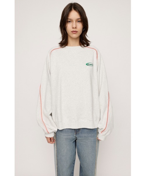 SLY（スライ）の「PIPING STITCH RAGLAN SW パイピング ステッチ ラグラン スウェット（スウェット・レディース・ターコイズブルー/杢グレー/ブラック・FREE）」の10枚目の写真