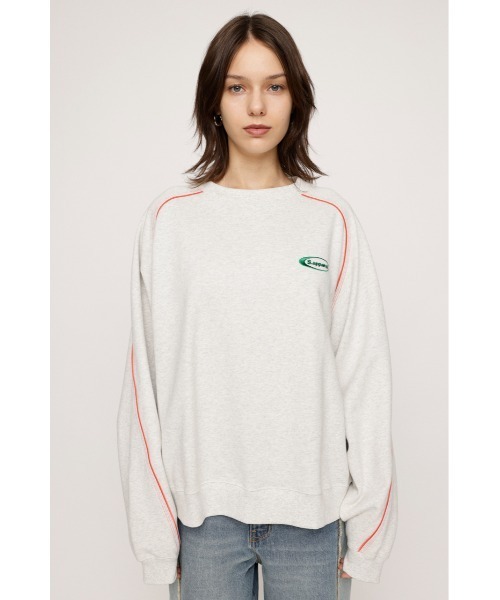 SLY（スライ）の「PIPING STITCH RAGLAN SW パイピング ステッチ ラグラン スウェット（スウェット・レディース・ターコイズブルー/杢グレー/ブラック・FREE）」の12枚目の写真