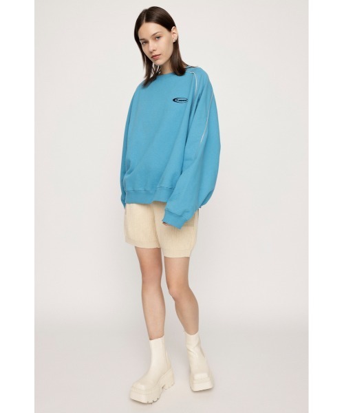 SLY（スライ）の「PIPING STITCH RAGLAN SW パイピング ステッチ ラグラン スウェット（スウェット・レディース・ターコイズブルー/杢グレー/ブラック・FREE）」の17枚目の写真