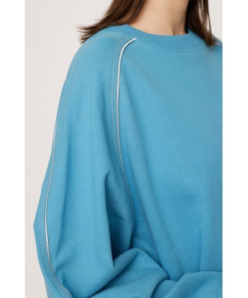 SLY（スライ）の「PIPING STITCH RAGLAN SW パイピング ステッチ ラグラン スウェット（スウェット・レディース・ターコイズブルー/杢グレー/ブラック・FREE）」の22枚目の写真