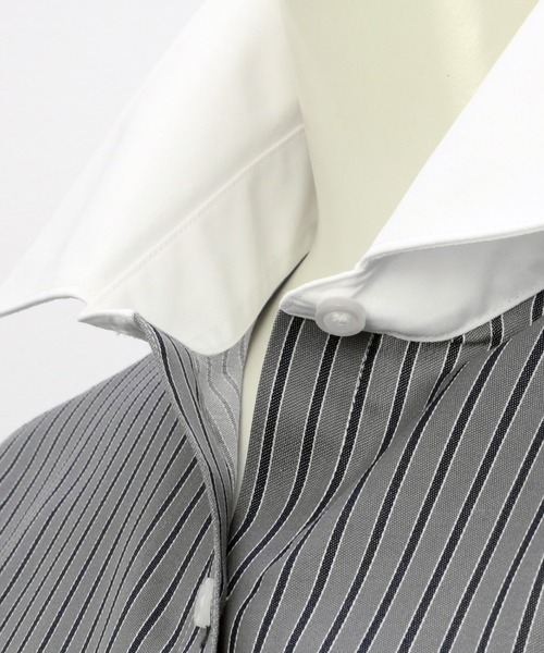 TOKYO SHIRTS（トウキョウシャツ）の「形態安定ノーアイロン レギュラー 長袖ビジネスワイシャツ（ビジネスシャツ・レディース・グレー・M/S/LL/L/XL）」の6枚目の写真