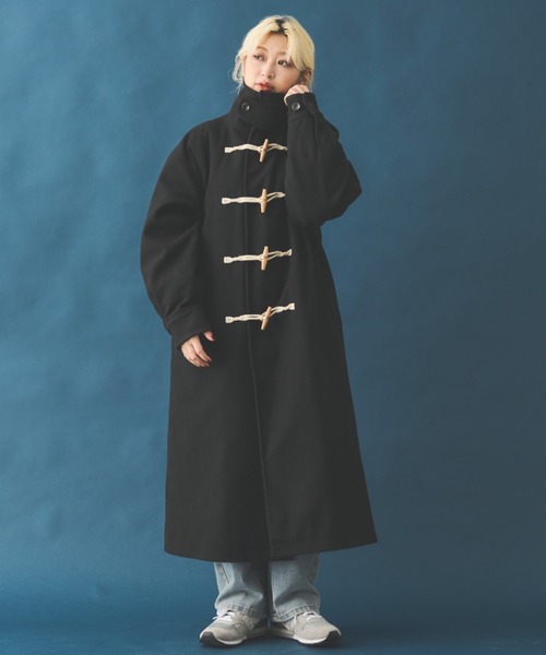 MERLOT（メルロー）の「スタンドネックダッフルコート（ダッフルコート・レディース・ブラック/アイボリー/キャメル・FREE）」の7枚目の写真