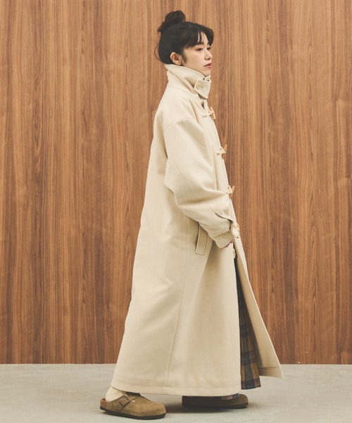 MERLOT（メルロー）の「スタンドネックダッフルコート（ダッフルコート・レディース・ブラック/アイボリー/キャメル・FREE）」の21枚目の写真