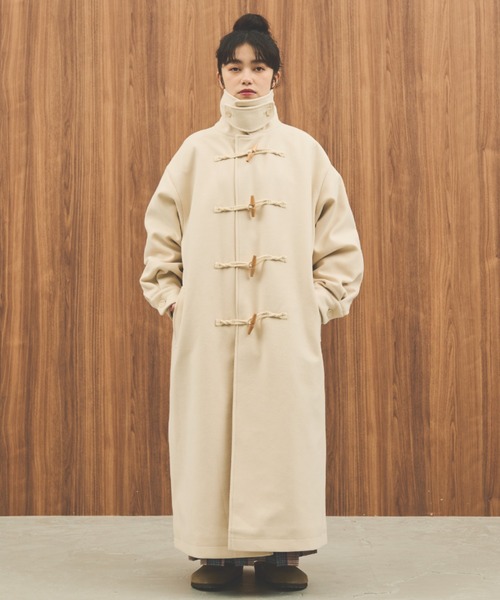 MERLOT（メルロー）の「スタンドネックダッフルコート（ダッフルコート・レディース・ブラック/アイボリー/キャメル・FREE）」の20枚目の写真