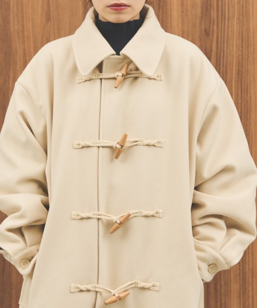 MERLOT（メルロー）の「スタンドネックダッフルコート（ダッフルコート・レディース・ブラック/アイボリー/キャメル・FREE）」の22枚目の写真