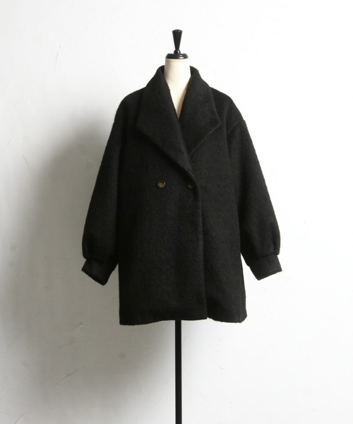 &. NOSTALGIA（アンドドットノスタルジア）の「【ZOZO限定】シャギーミドルコート（その他アウター・レディース・チャコールグレー/ブラック/グレイッシュベージュ・FREE）」の5枚目の写真