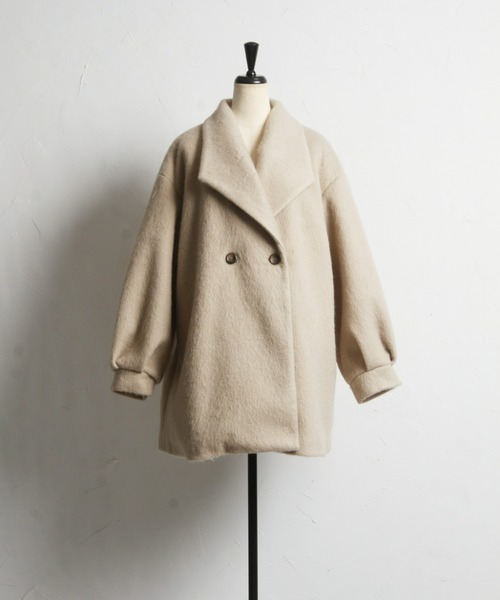 &. NOSTALGIA（アンドドットノスタルジア）の「【ZOZO限定】シャギーミドルコート（その他アウター・レディース・チャコールグレー/ブラック/グレイッシュベージュ・FREE）」の6枚目の写真