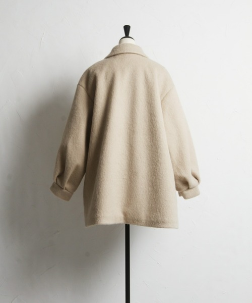 &. NOSTALGIA（アンドドットノスタルジア）の「【ZOZO限定】シャギーミドルコート（その他アウター・レディース・チャコールグレー/ブラック/グレイッシュベージュ・FREE）」の8枚目の写真